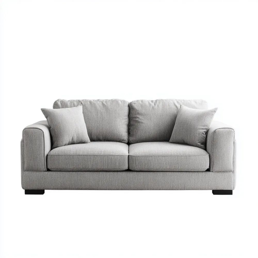 2-Sitzer-Sofa Stoff 200x90x85 cm – Hellgrau – Modernes Design