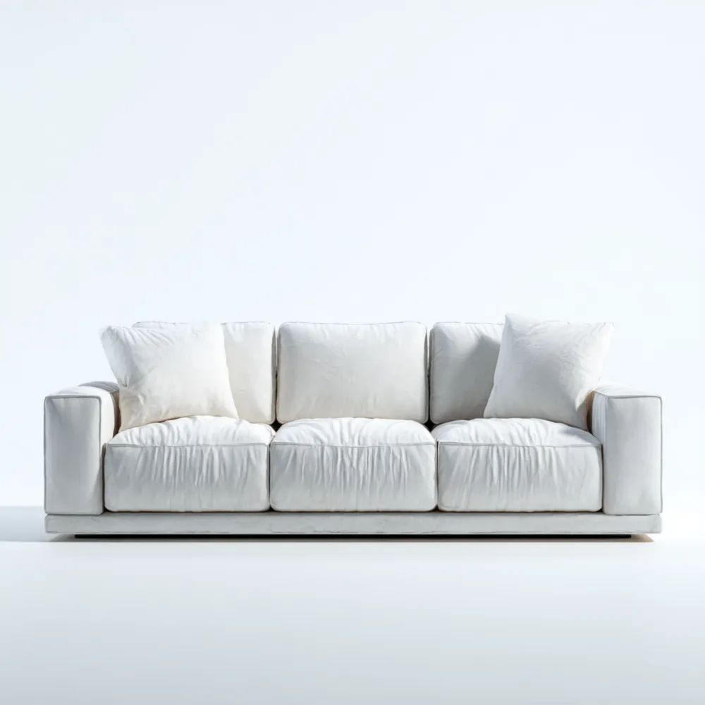 3-Sitzer-Sofa Stoff 200x85x70 cm – Weiß – Modernes Design