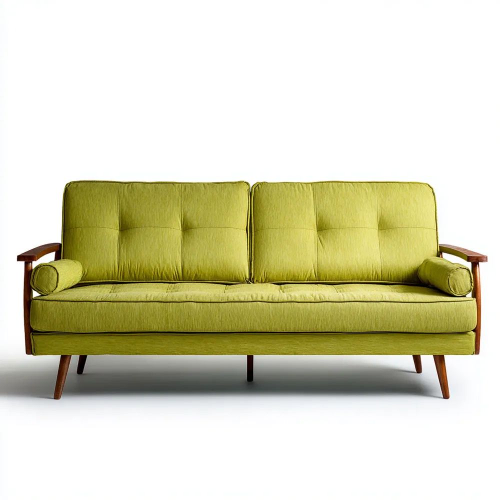 2-Sitzer-Sofa Stoff 150x85x75 cm – Retro Design – Grün