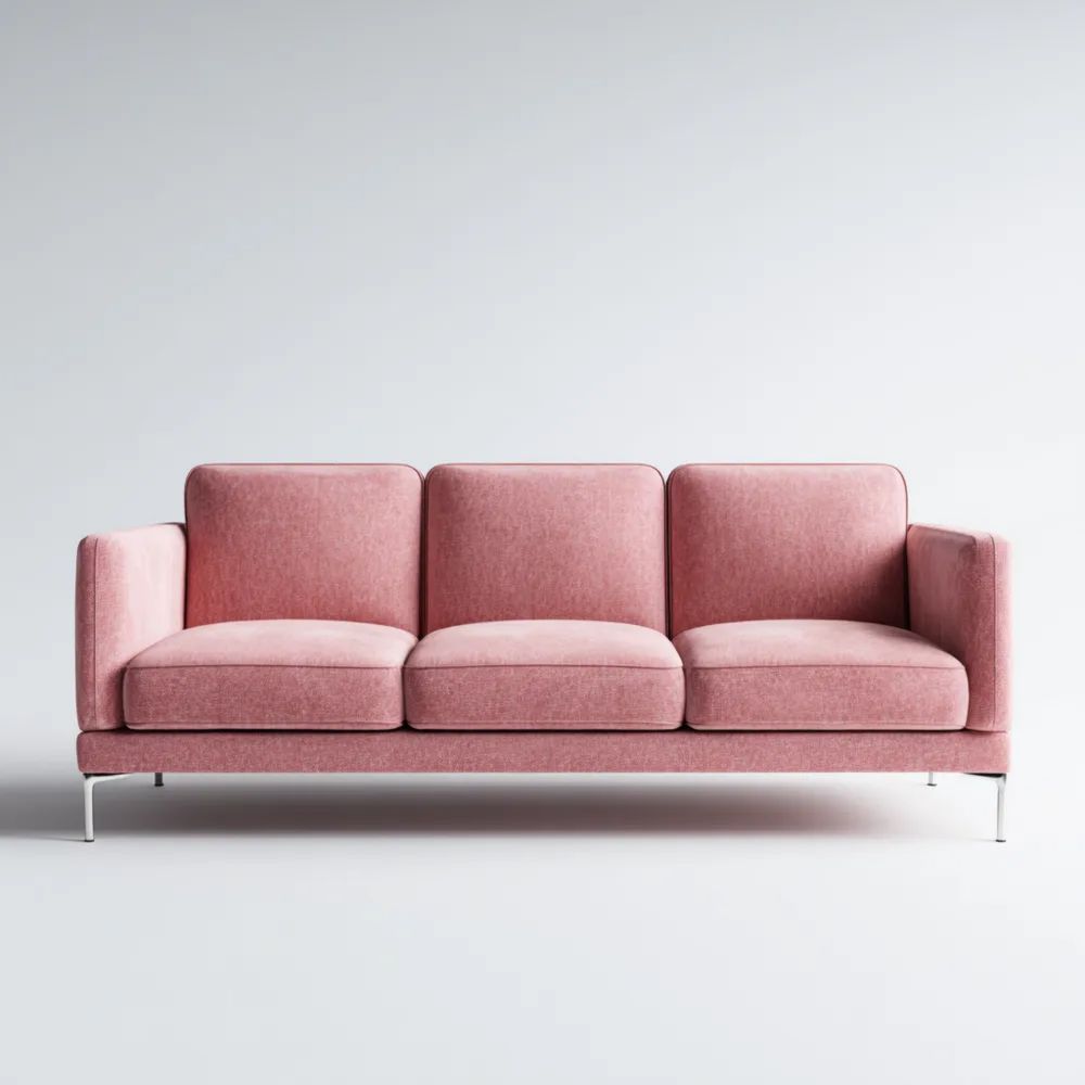 3-Sitzer-Sofa Stoff 210x90x85 cm – Rosa – Modernes Design