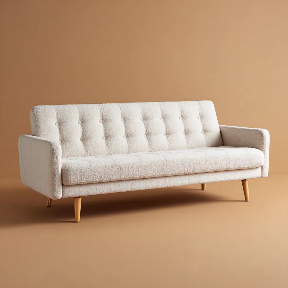2-Sitzer-Sofa 180x80x85 cm – Creme – Skandinavisches Design