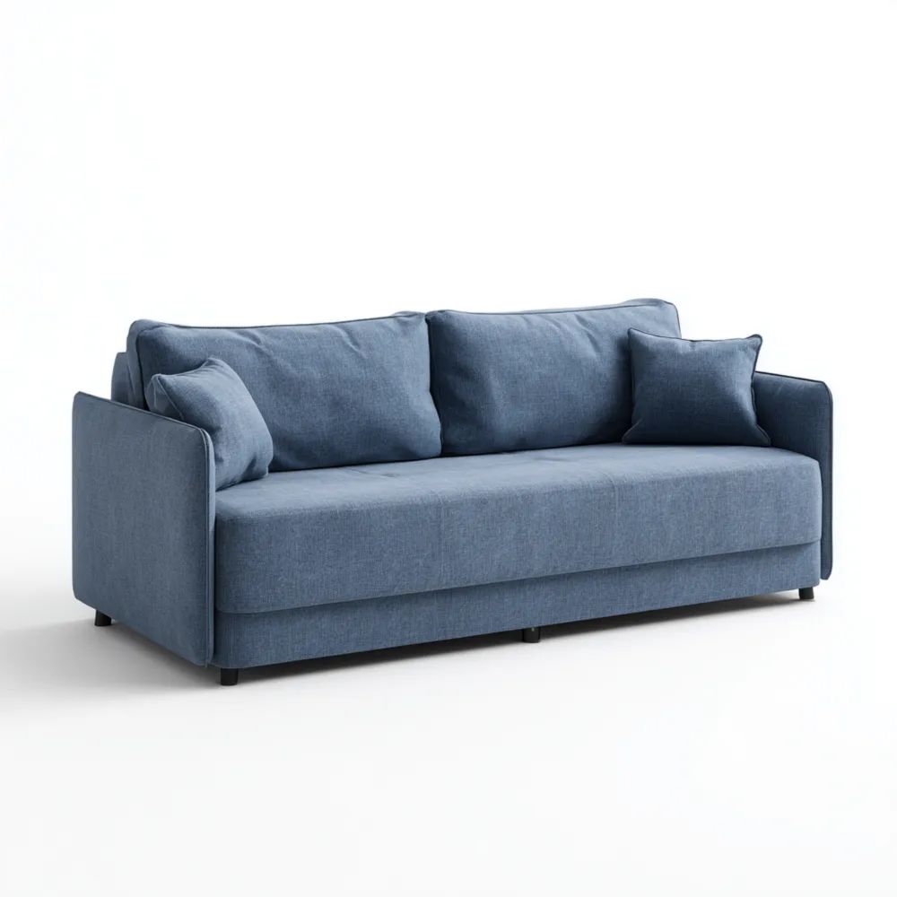 2-Sitzer-Sofa Stoff 200x90x85 cm – Blau – Modernes Design