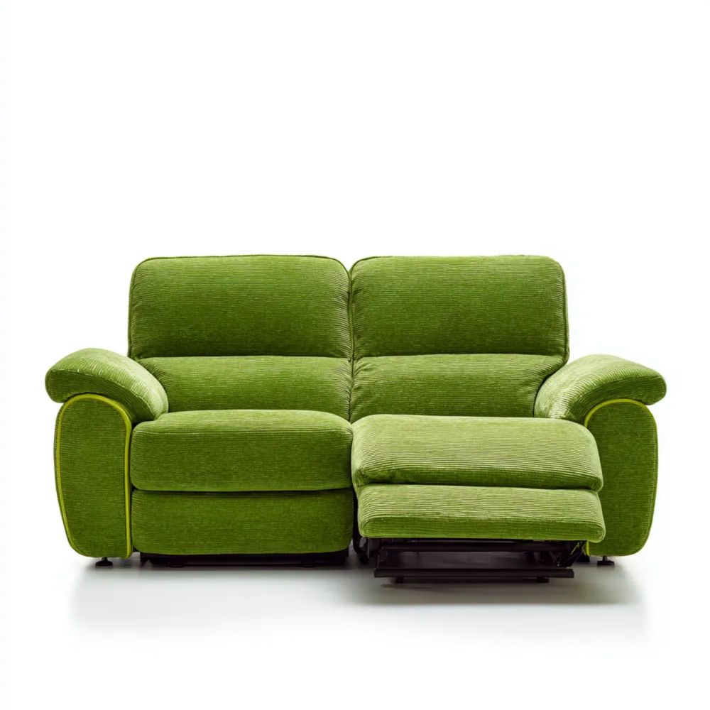 2-Sitzer-Sofa Stoff 150x85x90 cm – Grün – Verstellbare Fußstützen