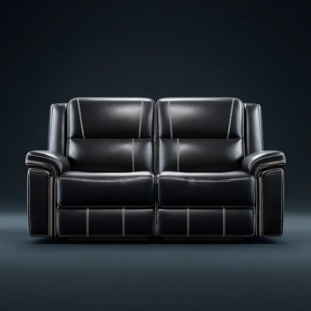 2-Sitzer-Sofa Kunstleder 160x90x85 cm – Schwarz – Modernes Design
