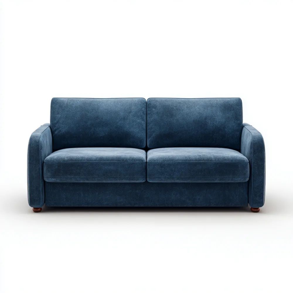 2-Sitzer-Sofa Samtbezug 180x80x85 cm - Blau - Modernes Design