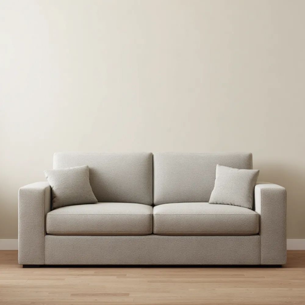 2-Sitzer-Sofa Stoffpolsterung 200x90x85 cm - Hellgrau - Modernes Design