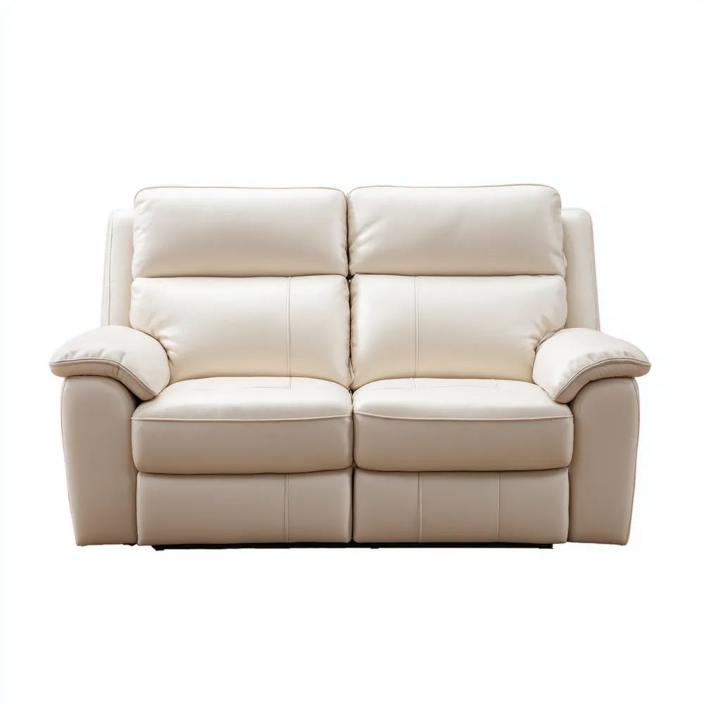 2-Sitzer-Sofa Leder Beige – Modernes Design 150x90x85 cm