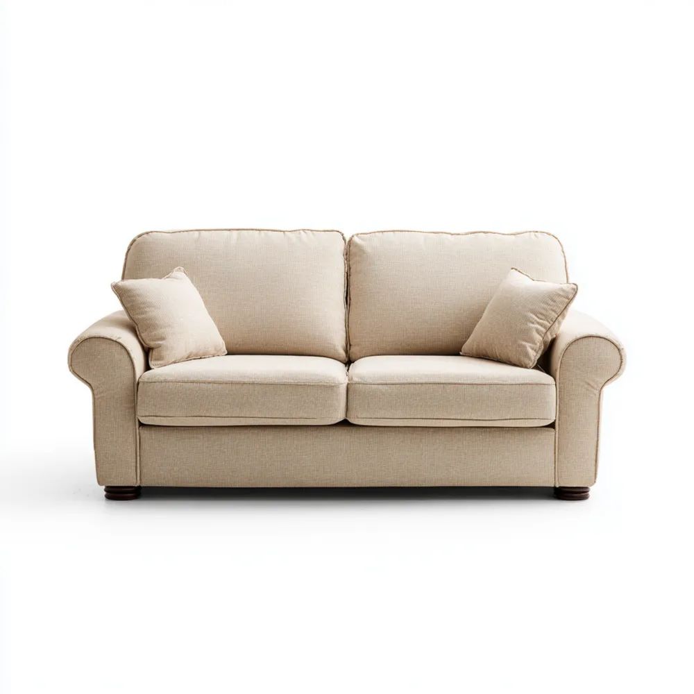 2-Sitzer-Sofa 150x85x90 cm Stoff – Beige – Klassisches Design