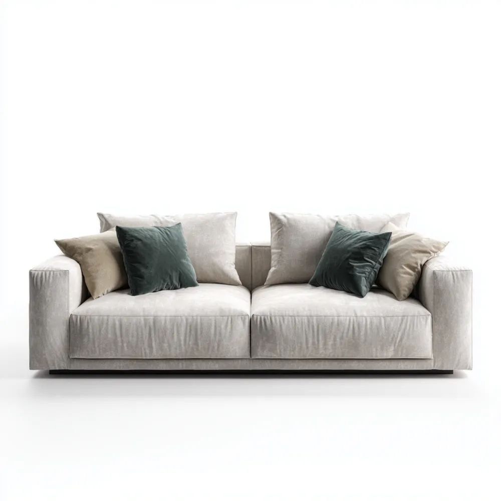 2-Sitzer-Sofa Stoff 200x90x85 cm – Hellgrau – Modernes Design