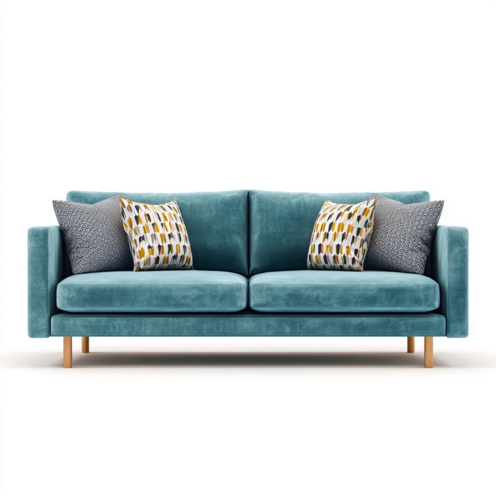 2-Sitzer-Sofa Samt 180x85x75 cm - Blau - Skandinavisches Design