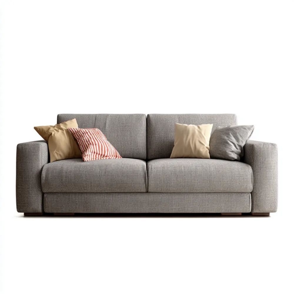 2-Sitzer-Sofa Stoff 200x95x85 cm – Hellgrau – Modernes Design