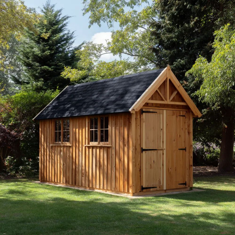 Geräteschuppen Holz 300x250x250 cm Natur – Praktisches Design