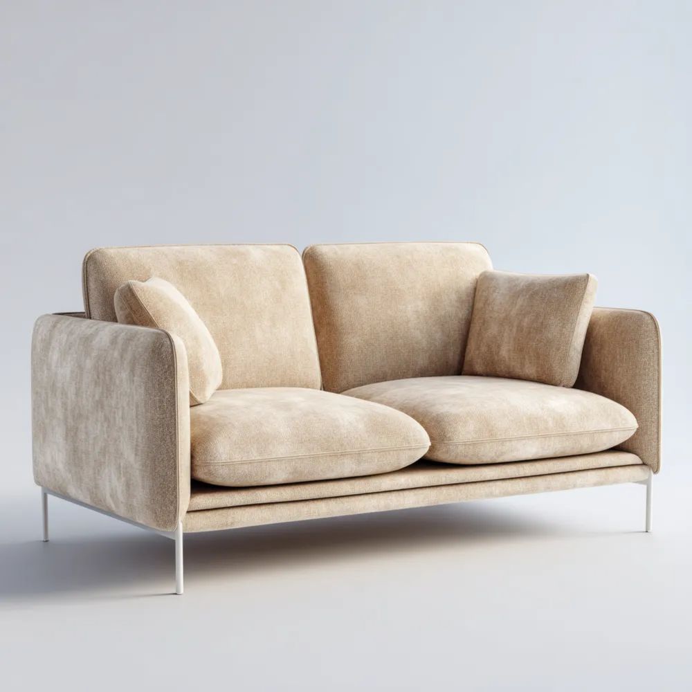 2-Sitzer-Sofa Stoff 150x85x75 cm – Beige – Modernes Design