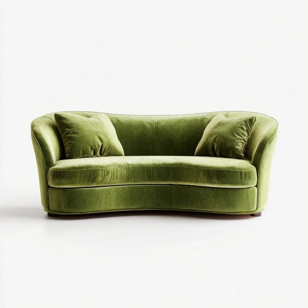 2-Sitzer-Sofa 180x90x85 cm Samtstoff Grün - Klassisches Design