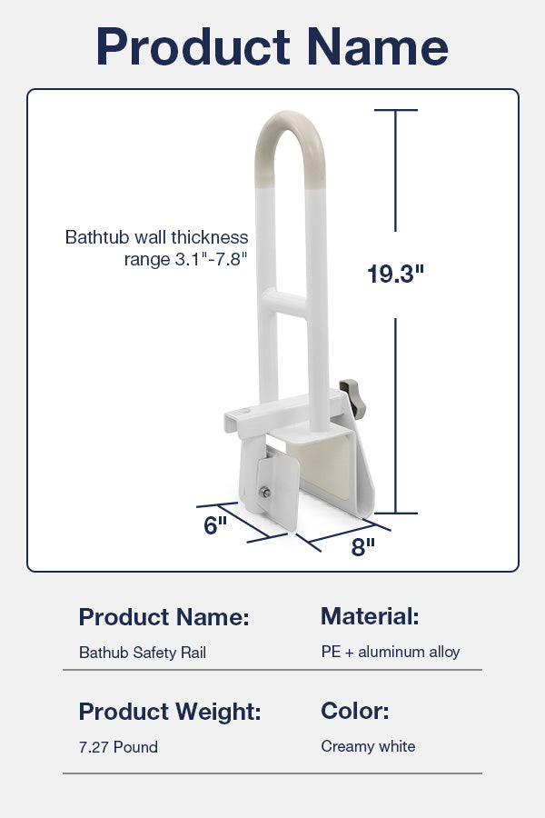 bathtub safety rails