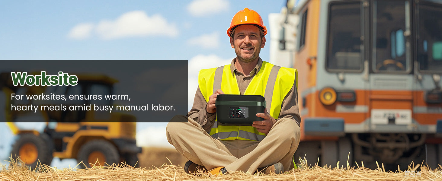 Wireless Rechargeable Heated Lunch Box with Timer and 1L Stainless Container 7