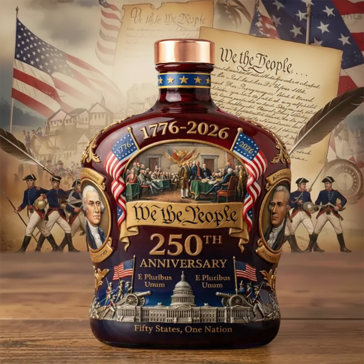 US 250th Anniversary 1776-2026 Edition Whiskey Bottle