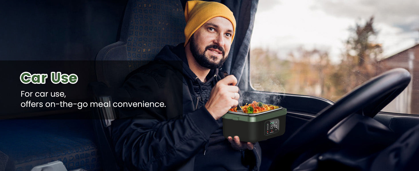 Wireless Rechargeable Heated Lunch Box with Timer and 1L Stainless Container 8