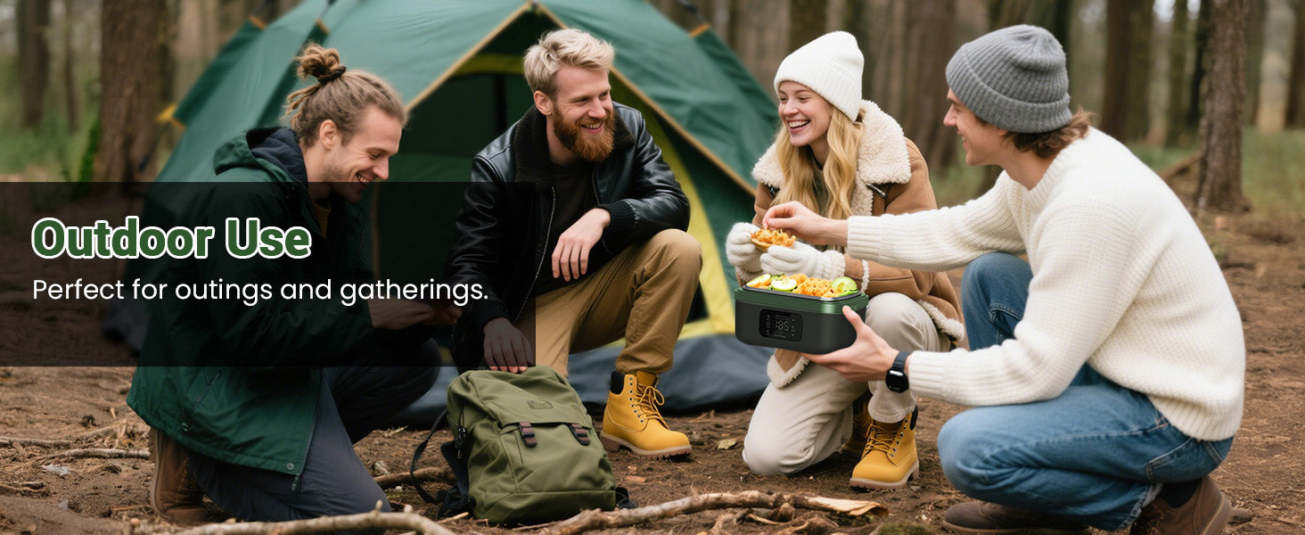 Wireless Rechargeable Heated Lunch Box with Timer and 1L Stainless Container 10