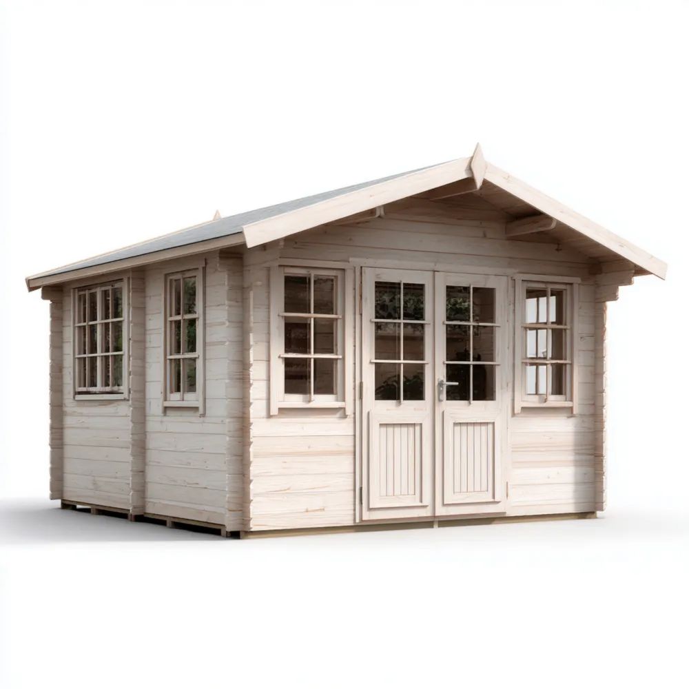 Casetta da giardino in legno 300x400x250 cm – Naturale – Design classico