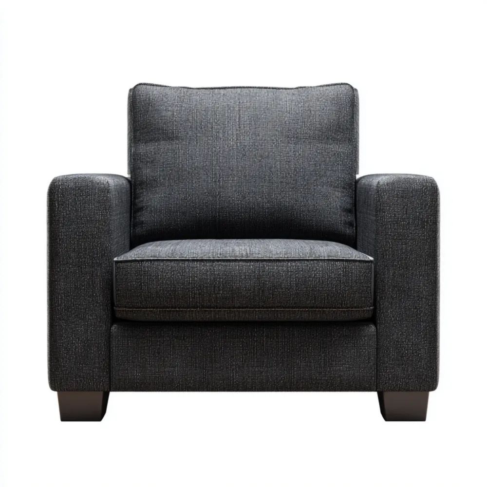 Poltrona in Tessuto 100x90x85 cm - Grigio Scuro