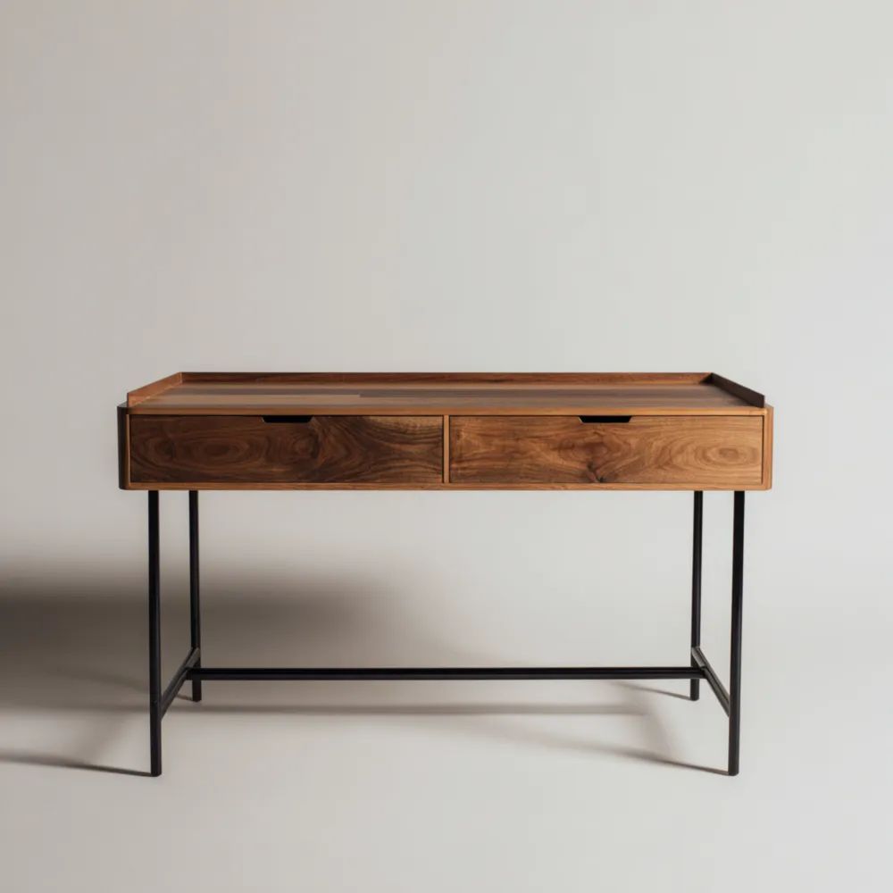 Scrivania in legno e metallo - 120x60x75 cm - Design moderno