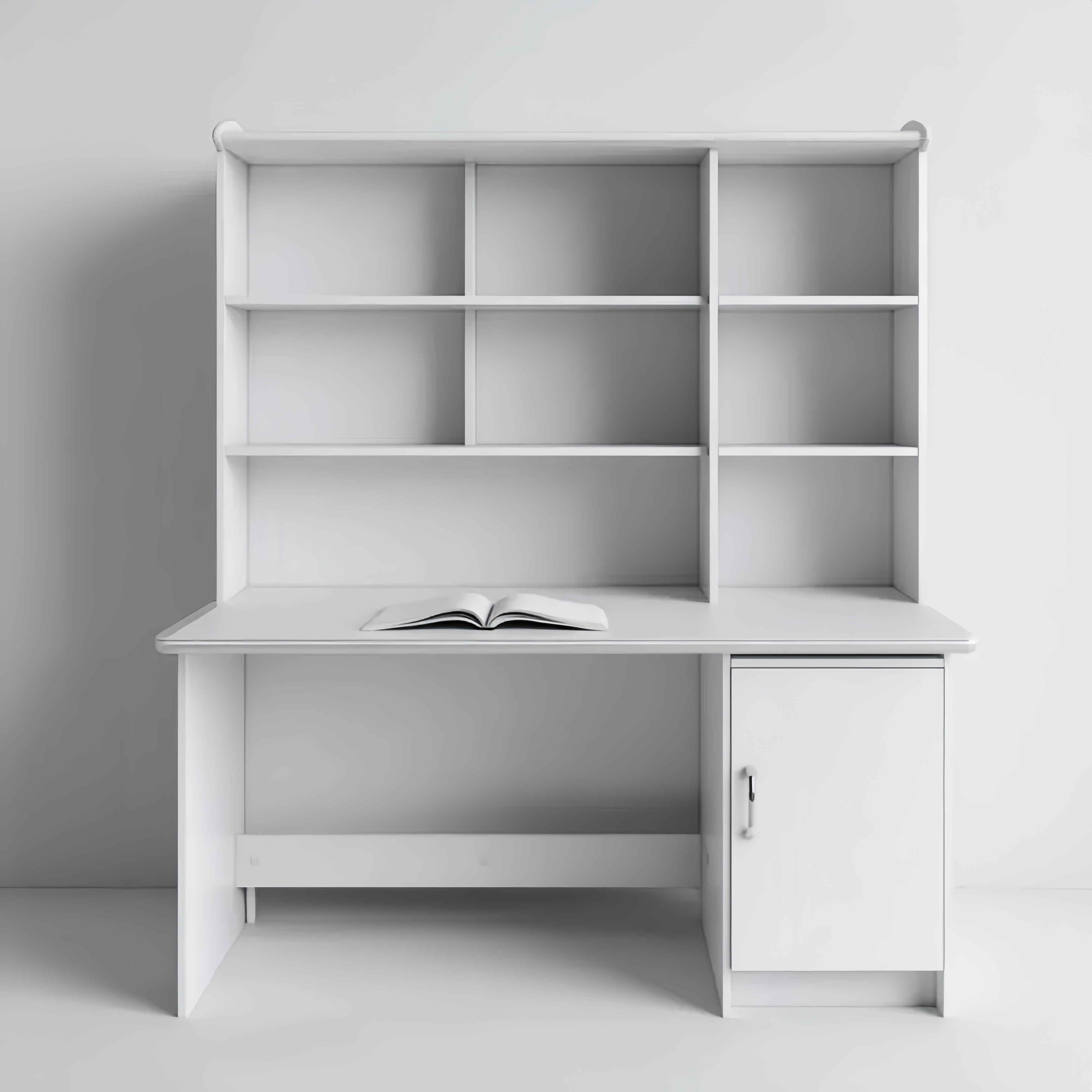 Scrivania con Scaffale Integrato 120x60x150 cm – Bianco