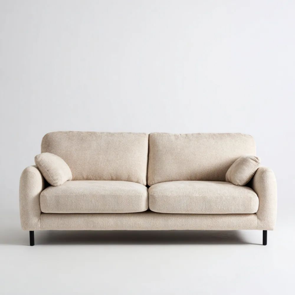 2-Sitzer-Sofa Stoffpolsterung 180x85x75 cm – Creme – Modernes Design