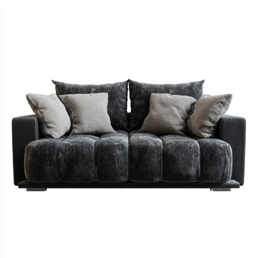 2-Sitzer-Sofa Stoffpolsterung 150x85x70 cm – Dunkelgrau – Modernes Design