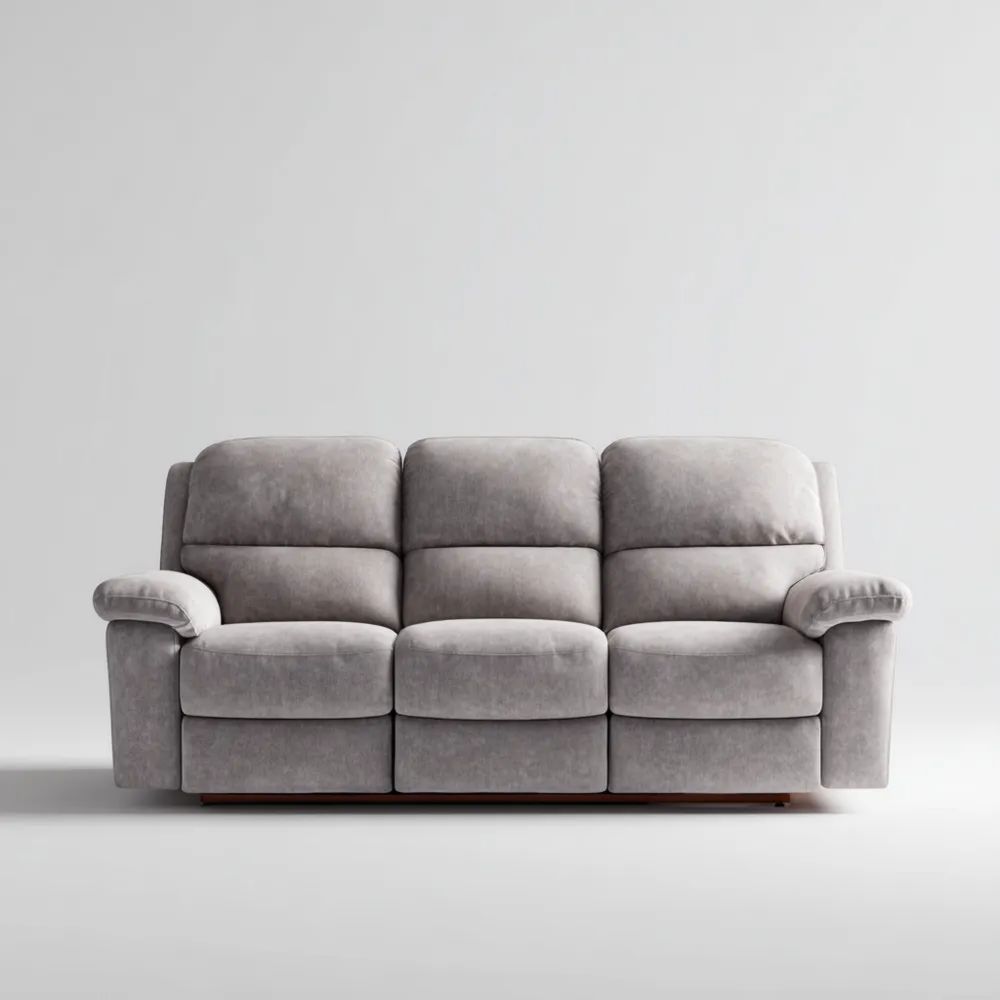 3-Sitzer-Sofa Stoff 220x95x90 cm – Hellgrau – Moderner Stil