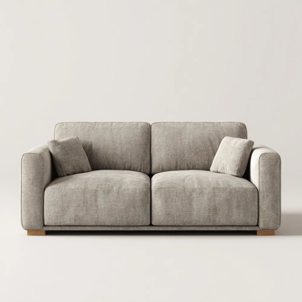 2-Sitzer-Sofa Stoff 200x95x85 cm – Hellgrau – Modernes Design