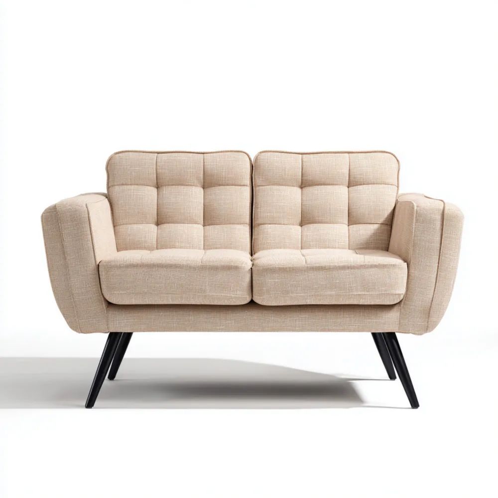 2-Sitzer-Sofa Stoffpolsterung 140x75x85 cm – Beige – Modernes Design