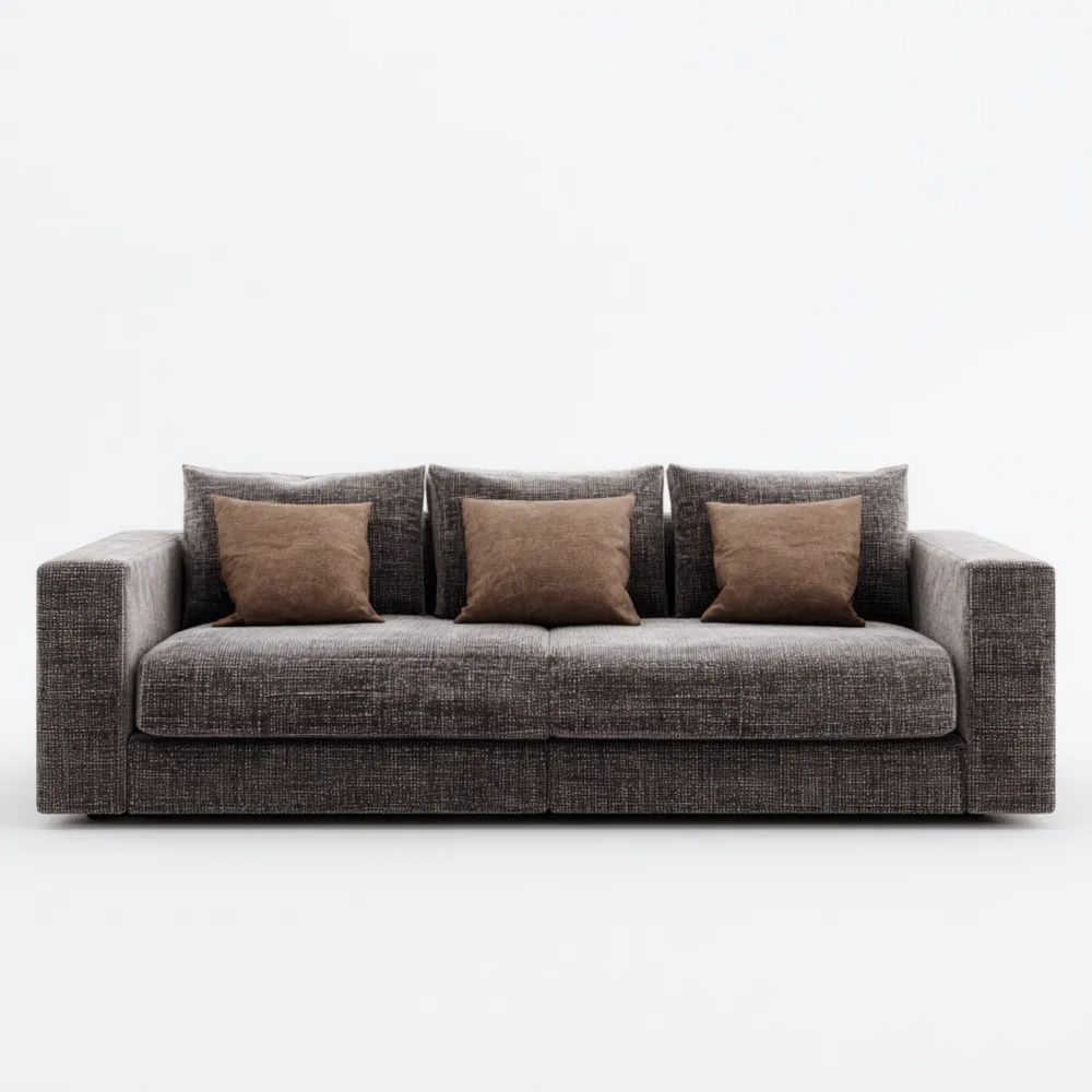 3-Sitzer-Sofa Stoff 230x100x80 cm – Dunkelgrau – Modernes Design