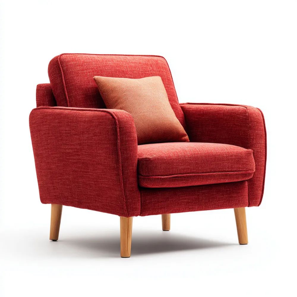 Poltrona in Tessuto 70x80x90 cm – Rosso