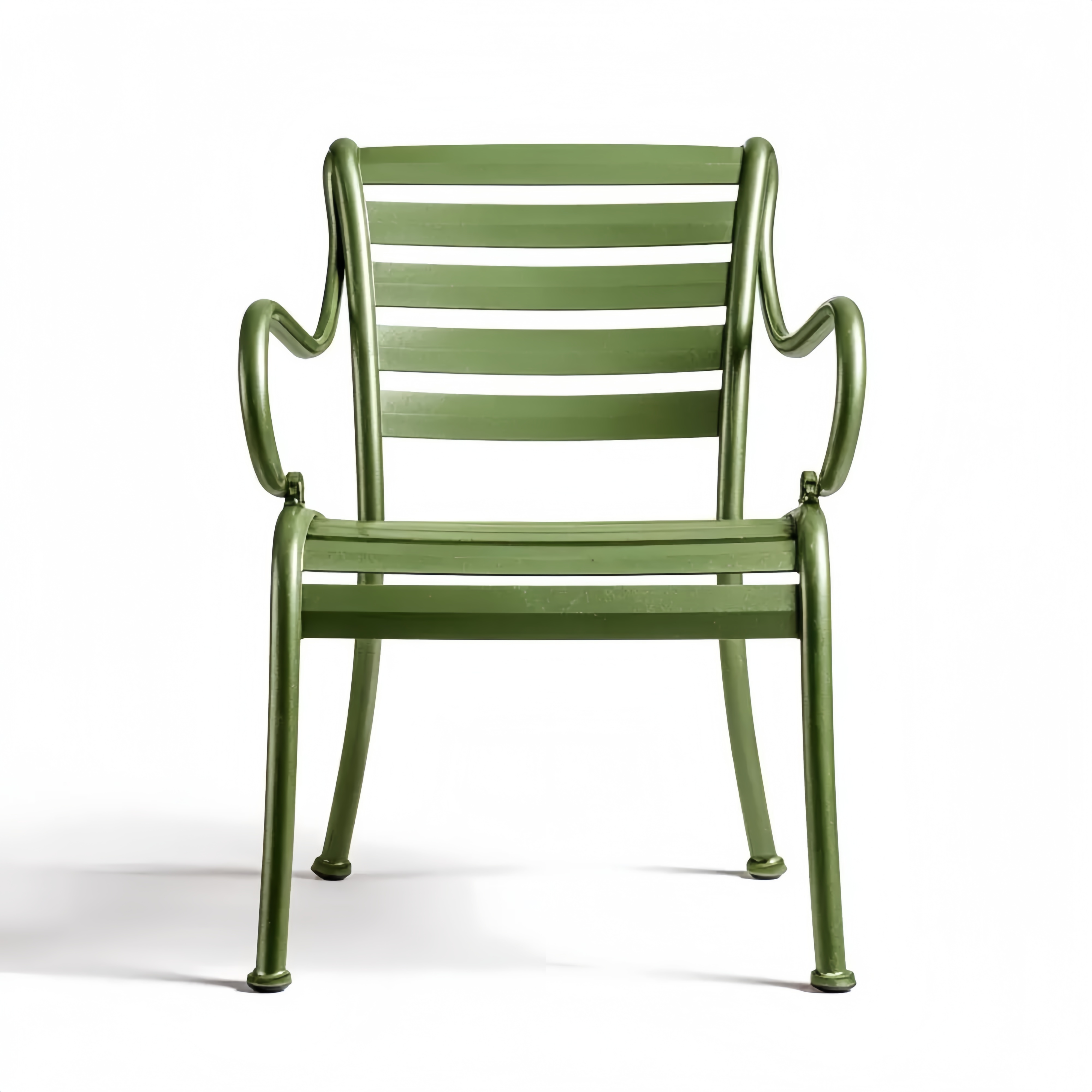 Sedia da giardino in metallo 60x60x80 cm - Verde - Design moderno