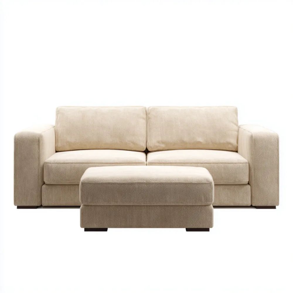 Set di divani in tessuto Beige 200x90x85 cm – Design moderno