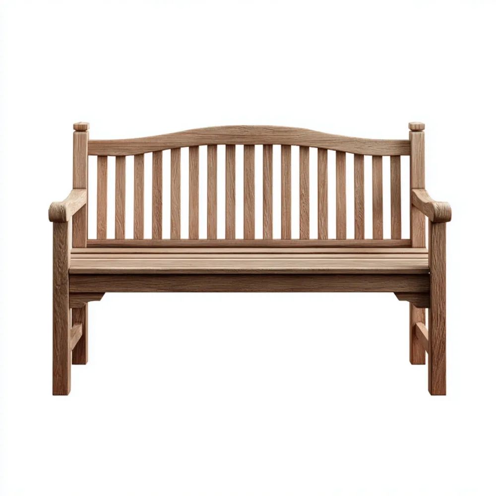 Panca da giardino in legno massello 120x60x90 cm - Design classico