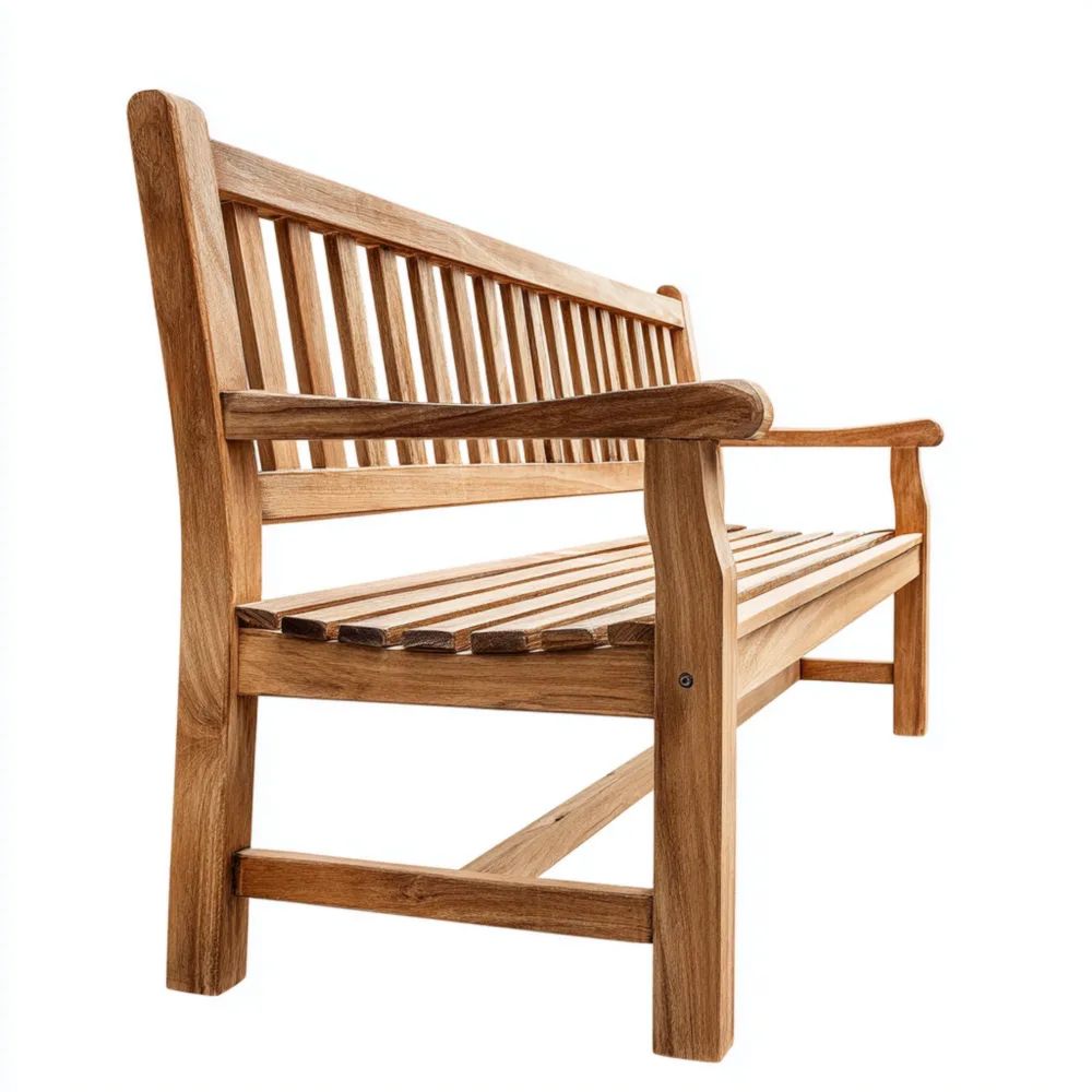 Panchina da giardino in legno di teak 120x60x90 cm – Design classico