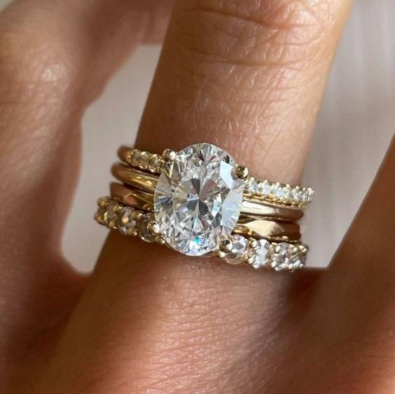 Sada vintage prstenů se zirkonem-Eleanor Hart CZ