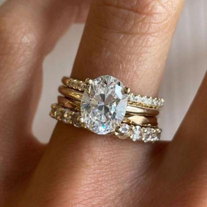 Sada vintage prstenů se zirkonem-Eleanor Hart CZ