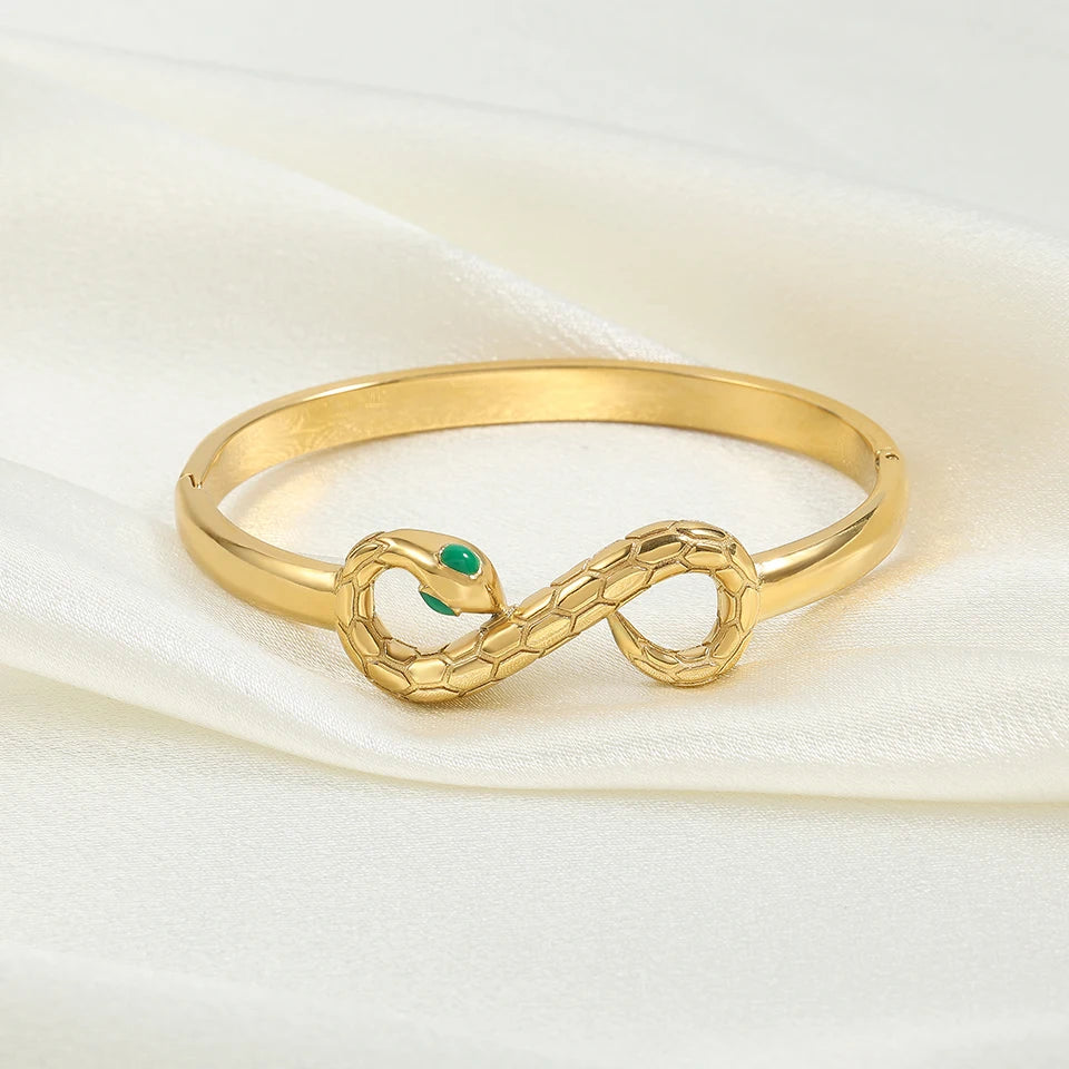 Zlatý náramek s hadem a nekonečnem-Eleanor Hart CZ