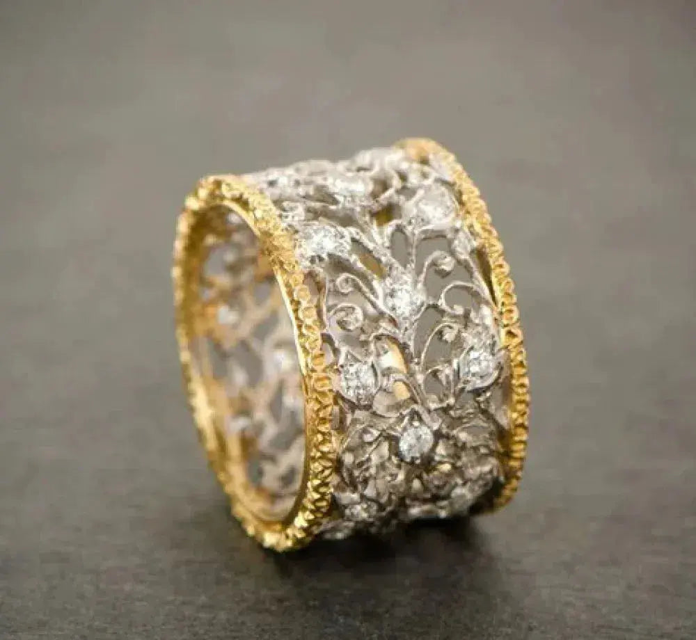 Vintage zirkonový jantarový prsten-Eleanor Hart CZ