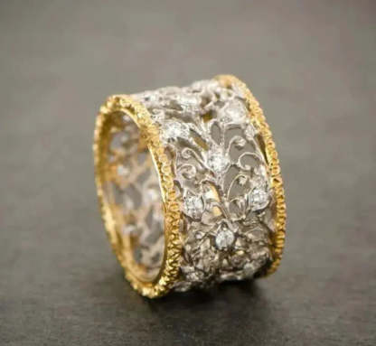 Vintage zirkonový jantarový prsten-Eleanor Hart CZ