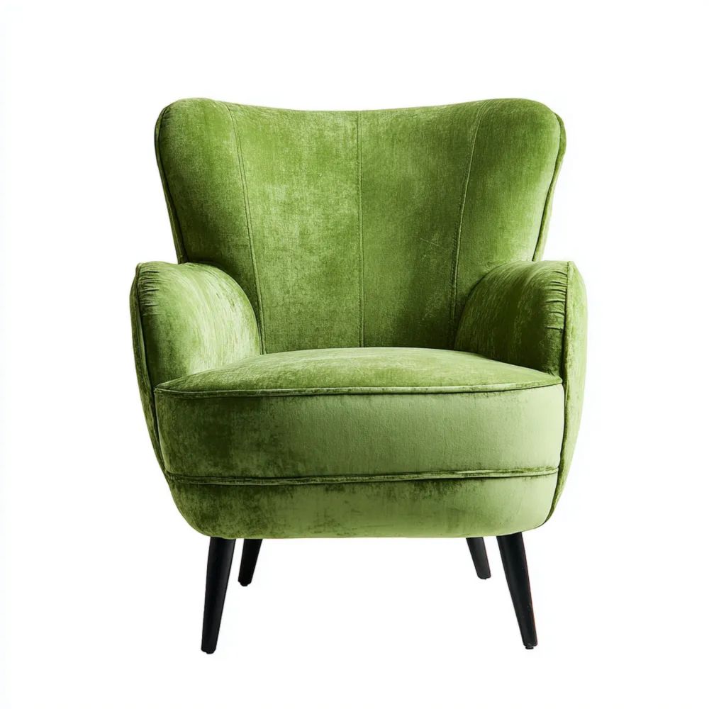 Poltrona in Velluto 75x80x85 cm - Verde - Design Moderno