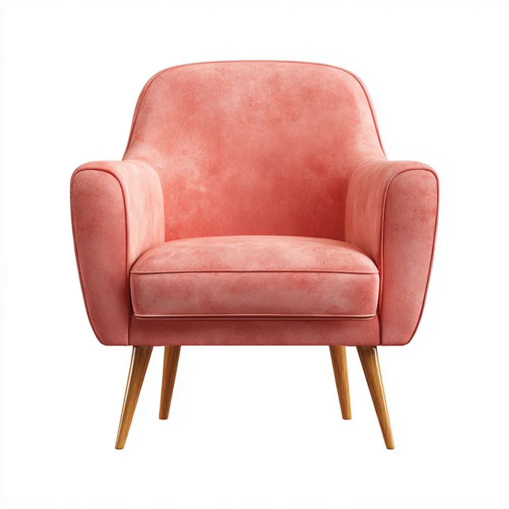 Poltrona in velluto Rosa - Design moderno 75x85x90 cm