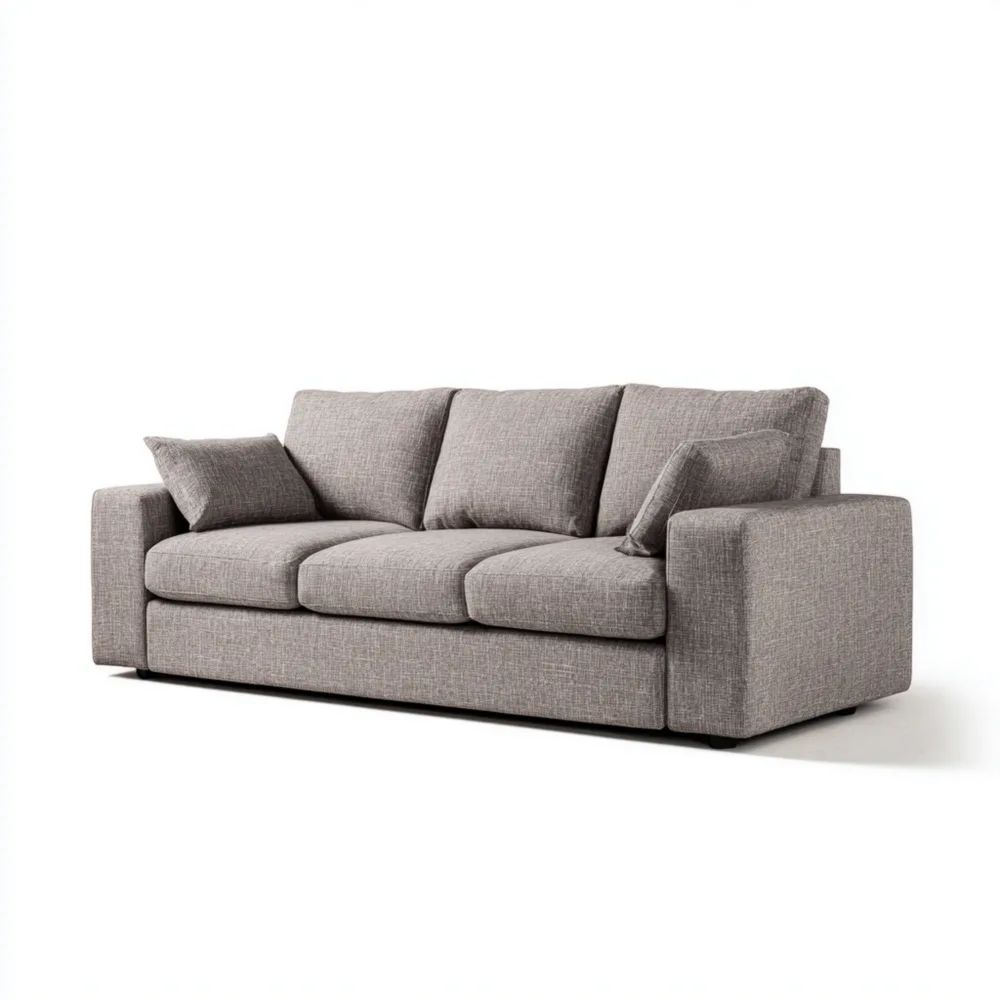 3-Sitzer-Sofa Stoff 210x95x85 cm – Hellgrau – Modernes Design