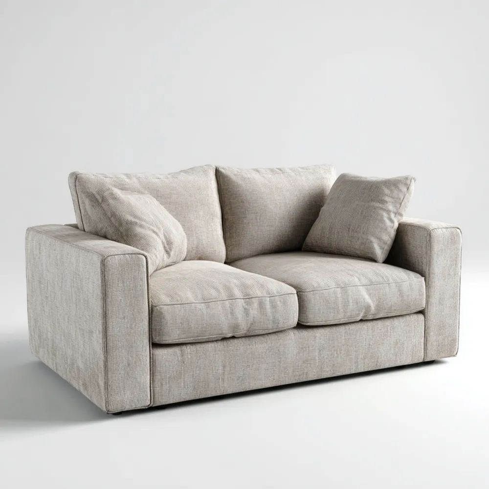 2-Sitzer-Sofa Stoff 150x90x85 cm – Hellgrau – Modernes Design