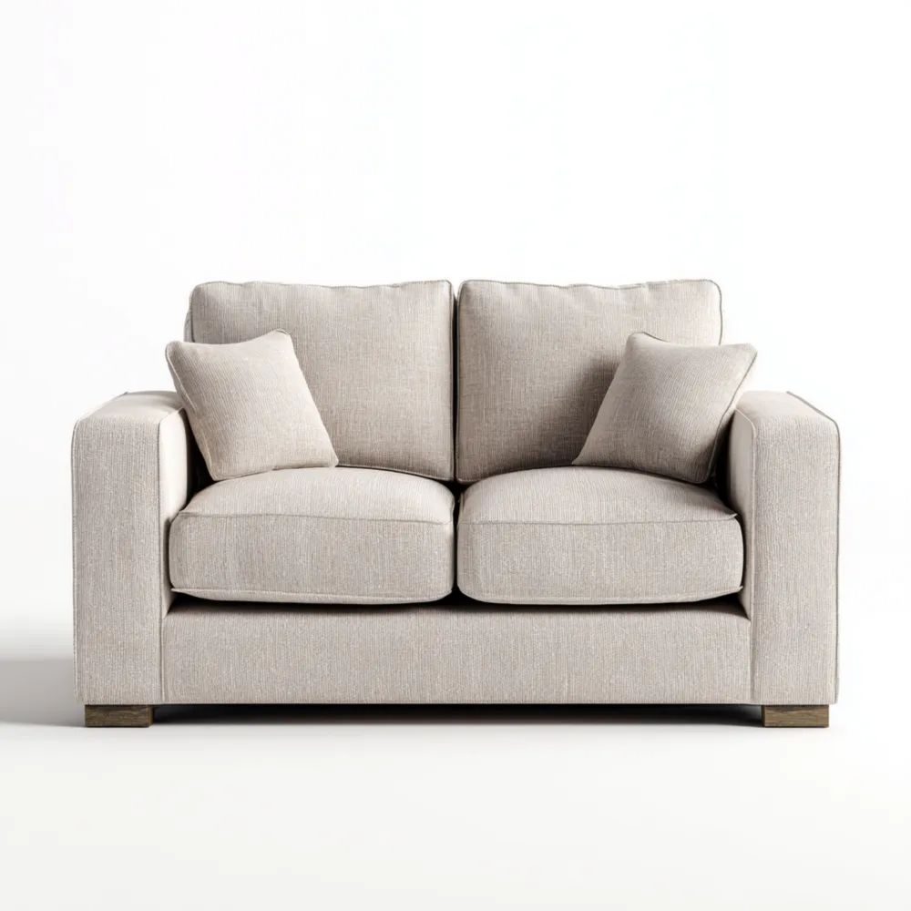 2-Sitzer-Sofa Leinenoptik 150x90x85 cm – Beige – Modernes Design