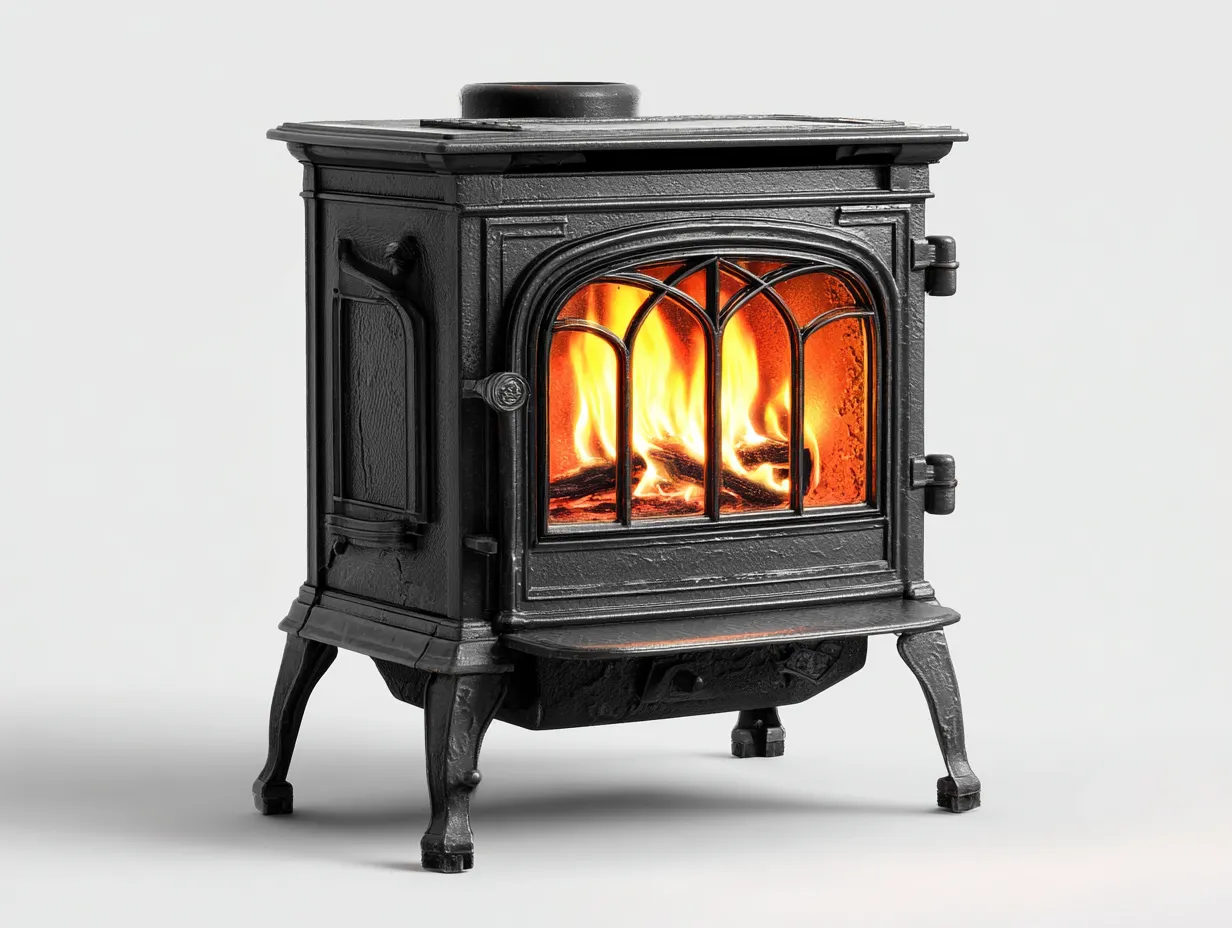 Kamin - Gusseisen - 53x43x66 cm - Schwarz - Klassisch-Craftgohub