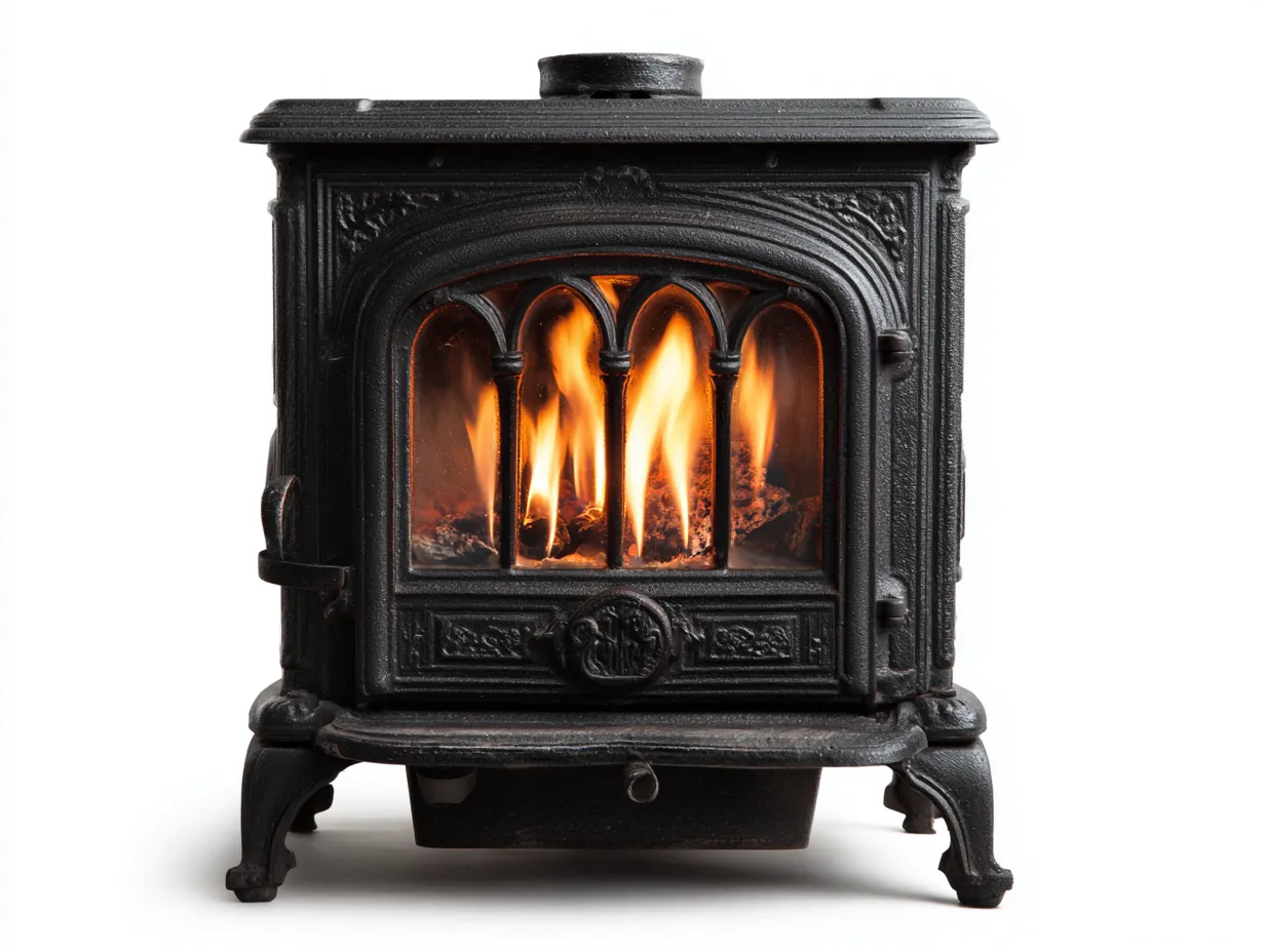 Kamin - Gusseisen - 54x42x68 cm - Schwarz - Klassisch-Craftgohub